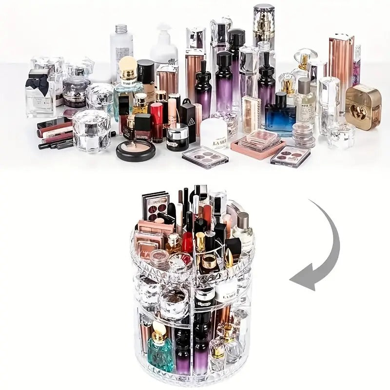 360 Rotating Acrylic Cosmetic Organizer