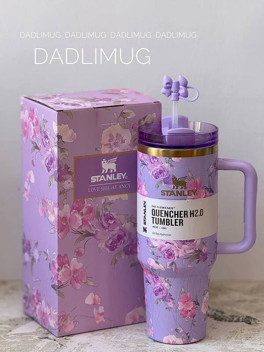 Floral 40oz Tumbler Cup Premium Packaging