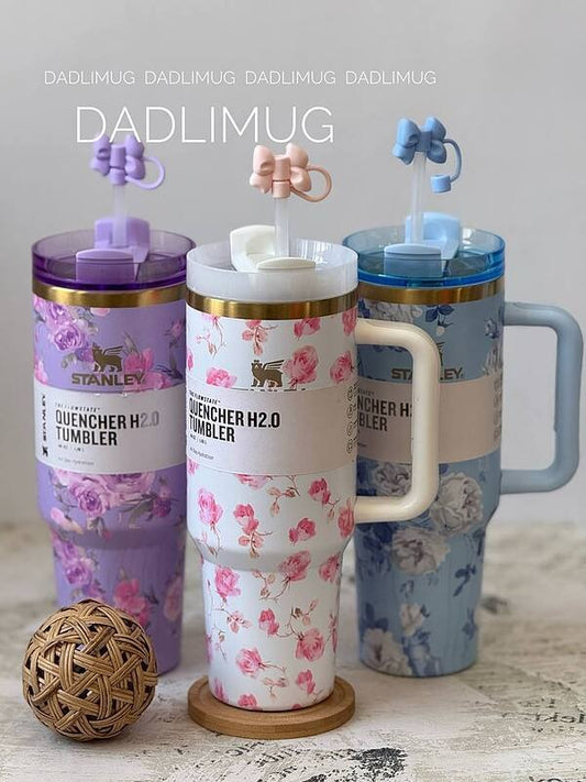 Floral 40oz Tumbler Cup Premium Packaging