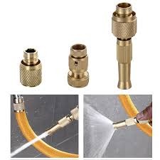4-Mode Adjustable Brass Spray Nozzle for Garden Hose