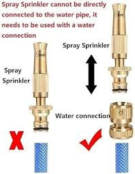 4-Mode Adjustable Brass Spray Nozzle for Garden Hose