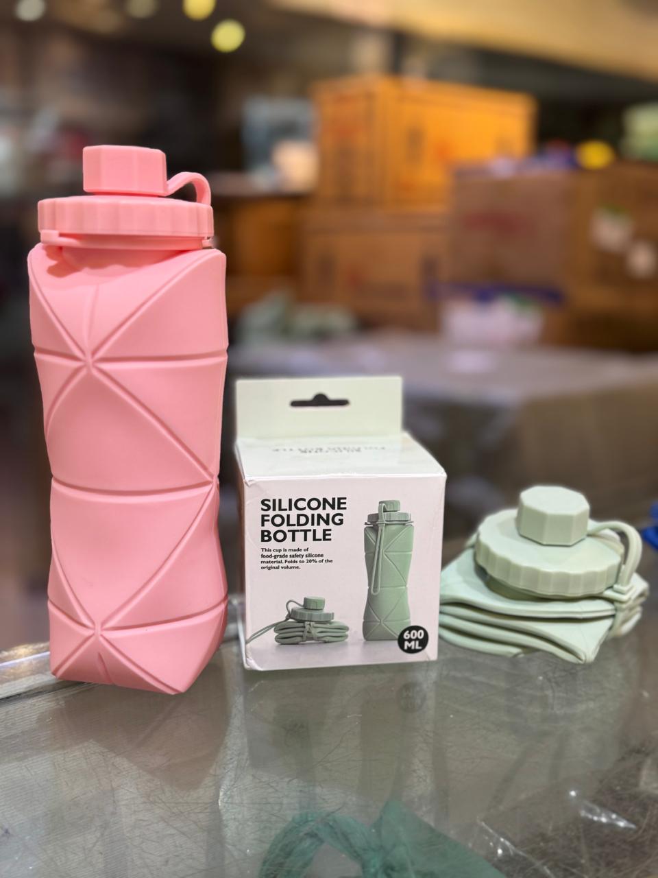 Foldable Silicone Water Bottle – 600ml