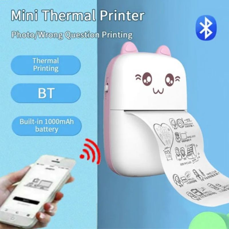 Mini Portable Pocket Thermal Wireless Bluetooth Printer