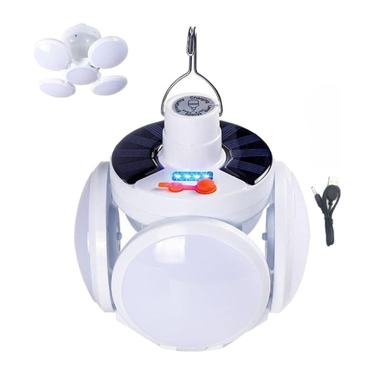 2-in-1 Solar & USB Rechargeable Foldable Lamp