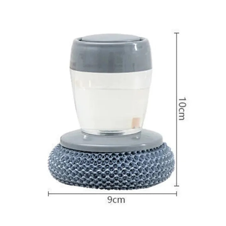 Automatic Liquid Dispensing Dishwashing Sponge Brush for Kitchen Cleaning
