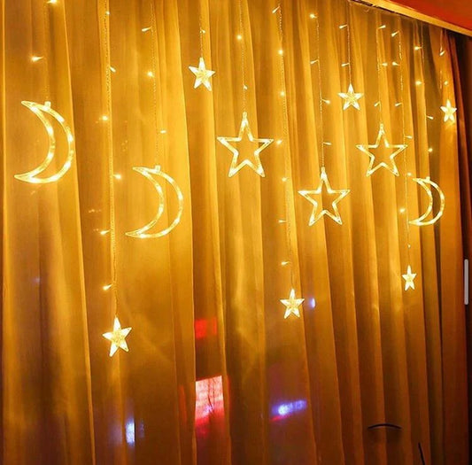 Moon & Star LED Curtain Lights