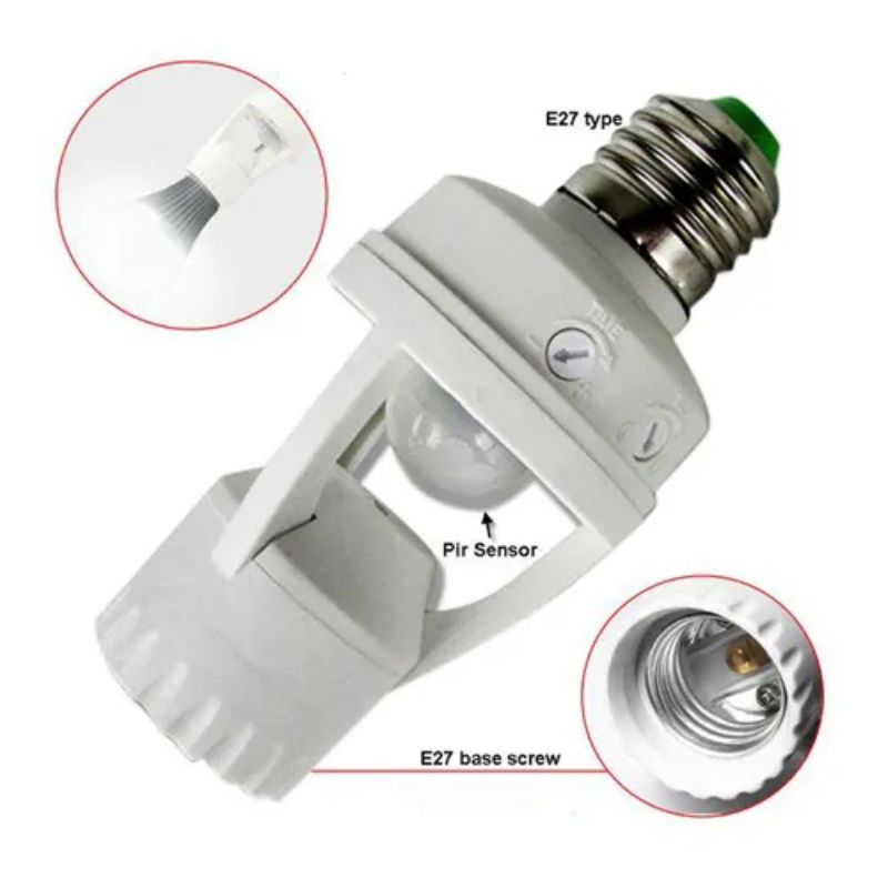 360° Motion Sensor Bulb Holder Socket