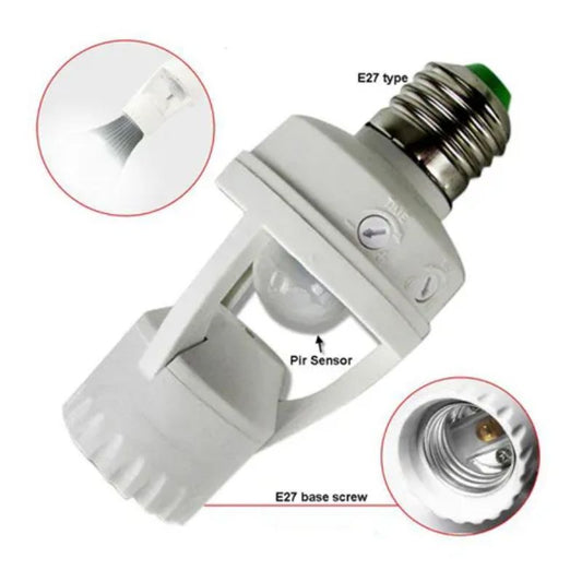 360° Motion Sensor Bulb Holder Socket