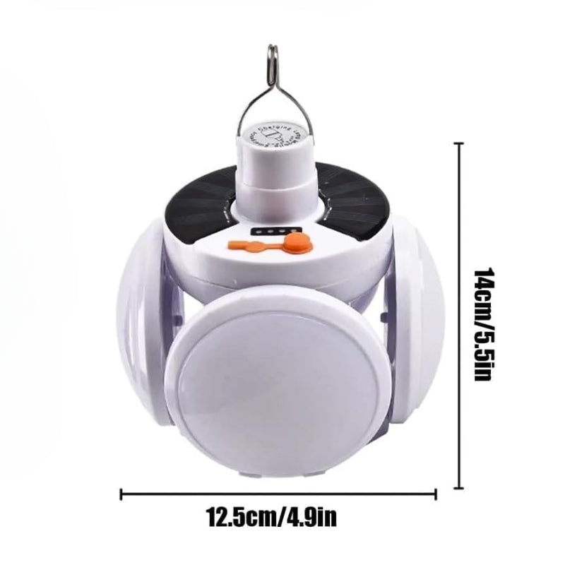 2-in-1 Solar & USB Rechargeable Foldable Lamp