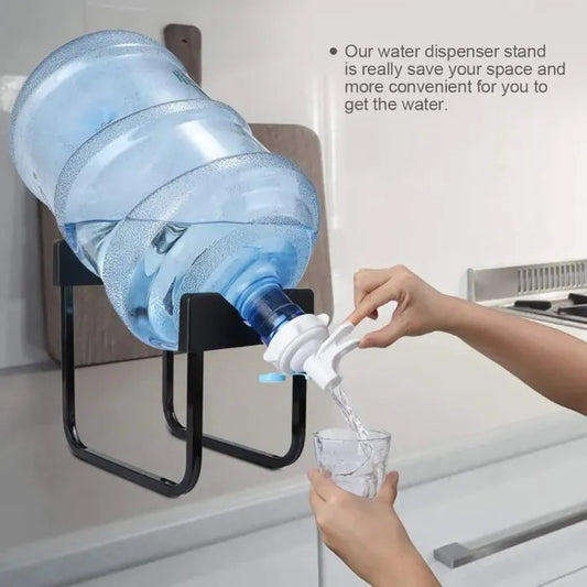 1 Pc – 19L Water Bottle Dispenser Stand with Rust-Resistant Rack, Anti-Slip Holders & Flow Tap Valve