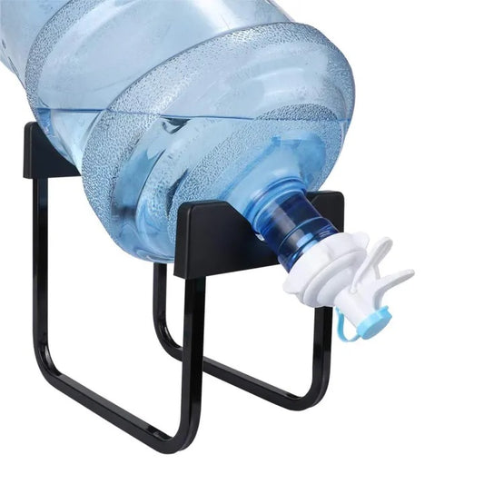 1 Pc – 19L Water Bottle Dispenser Stand with Rust-Resistant Rack, Anti-Slip Holders & Flow Tap Valve