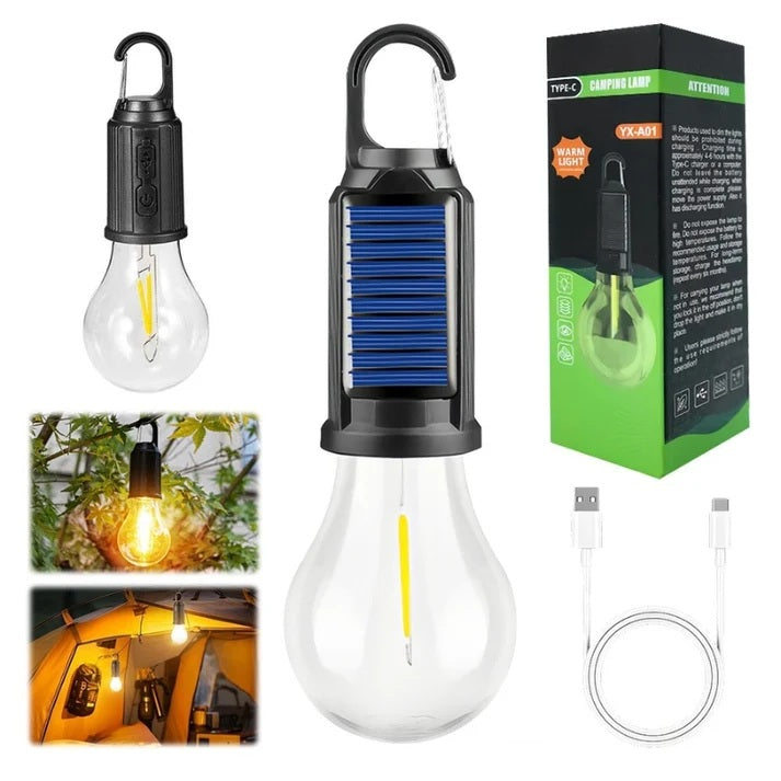 Solar / Rechargeable LED Camping Lamp – Portable Emergency & Outdoor & Camping Light