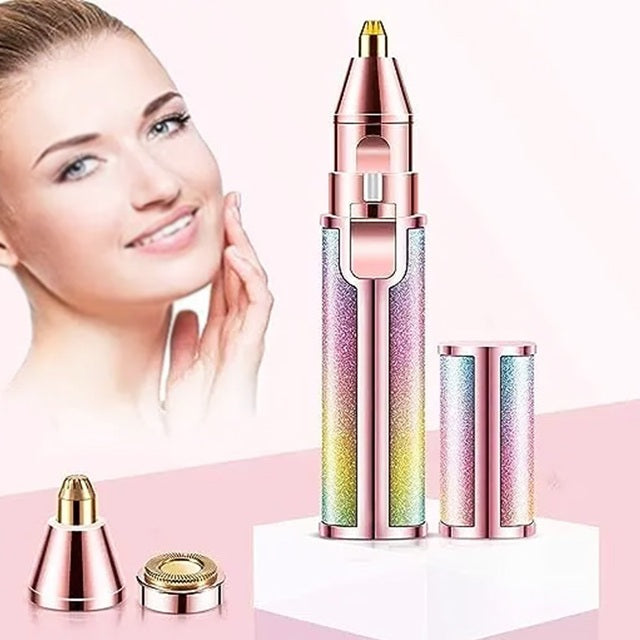 2 In 1 Rechargeable Flawless Eyebrow Hair Remover & Facial Hair Trimmer