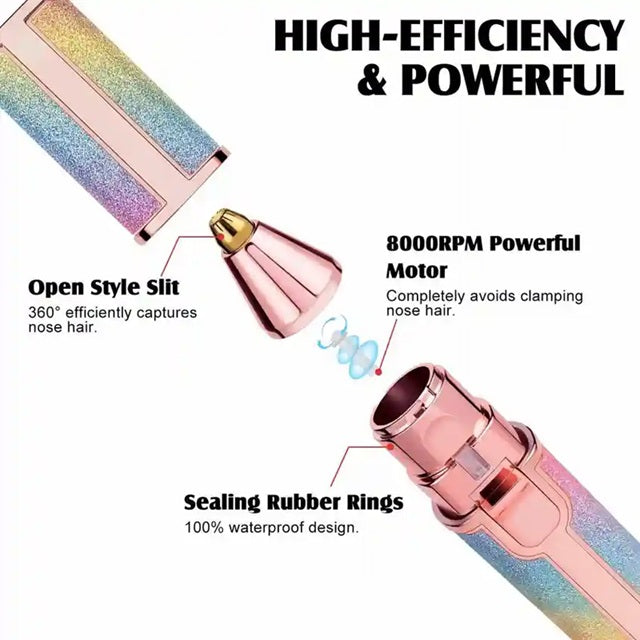 2 In 1 Rechargeable Flawless Eyebrow Hair Remover & Facial Hair Trimmer