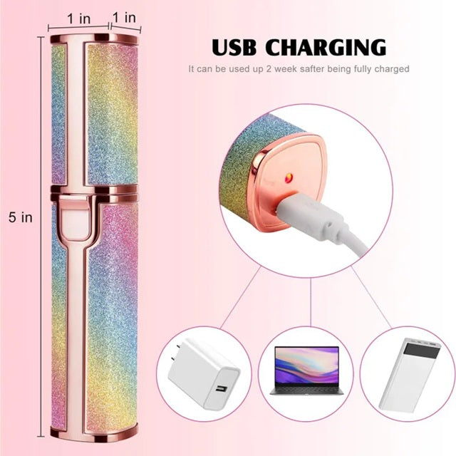 2 In 1 Rechargeable Flawless Eyebrow Hair Remover & Facial Hair Trimmer