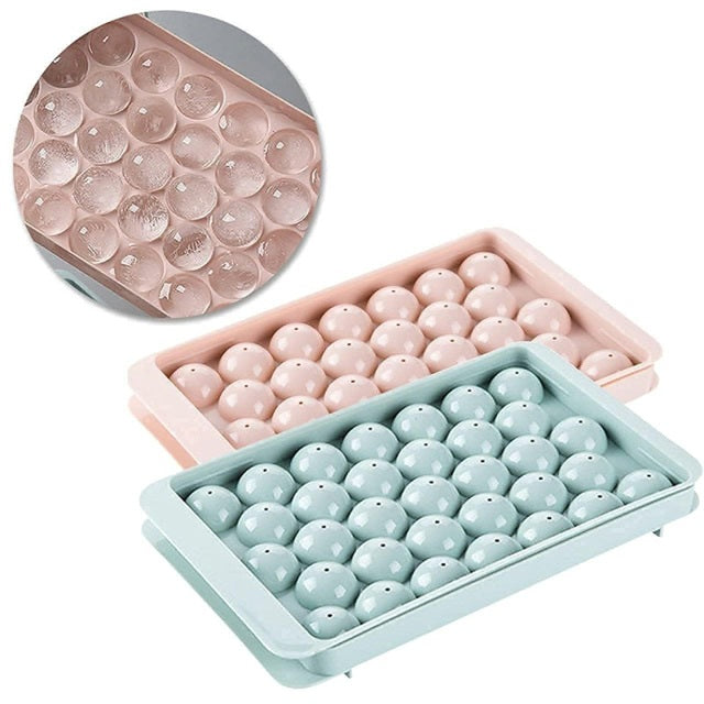 Round Ice Cube Tray - Mini Ice Ball Maker Mold for Freezer