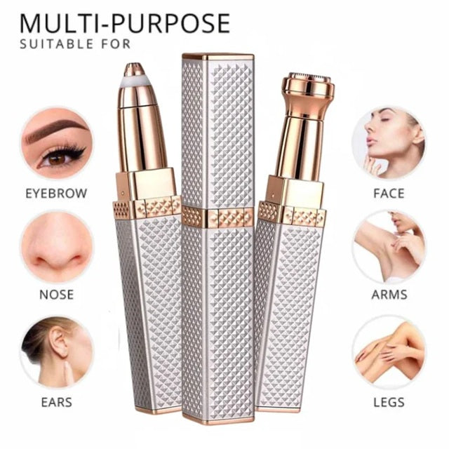 Flawless Painless Facial Hair Remover – Rechargeable Eyebrow & Face Trimmer for Women