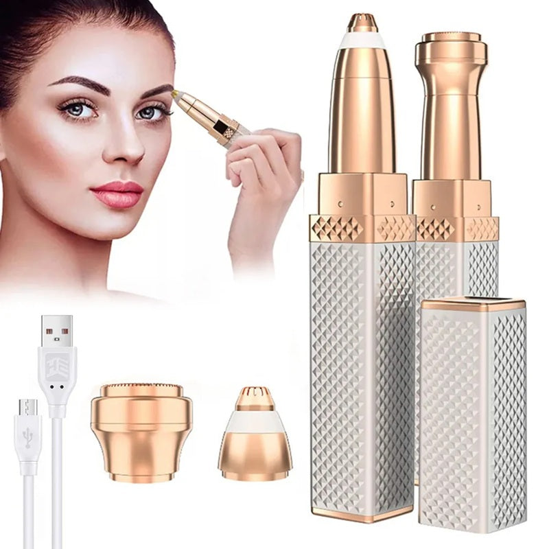 Flawless Painless Facial Hair Remover – Rechargeable Eyebrow & Face Trimmer for Women