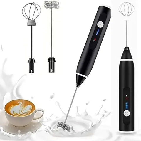 Electric Rechargeable Coffee Beater & Milk Frother
