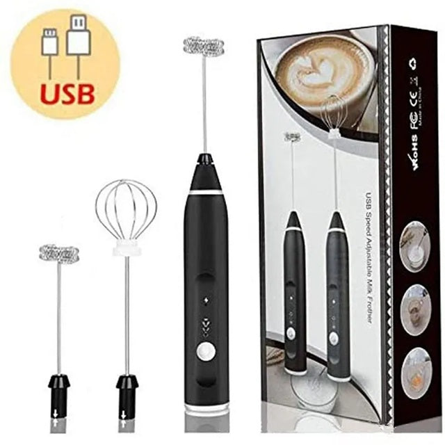 Electric Rechargeable Coffee Beater & Milk Frother