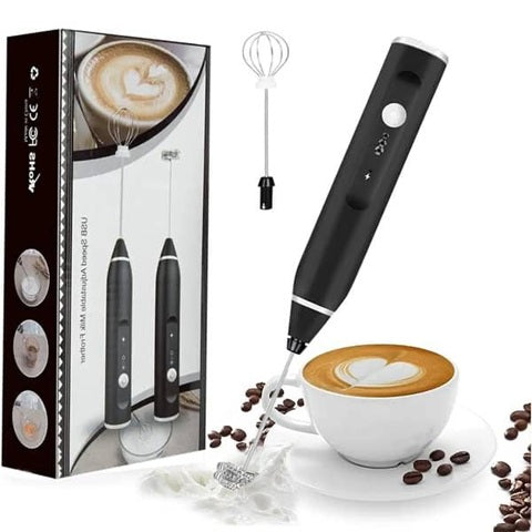 Electric Rechargeable Coffee Beater & Milk Frother