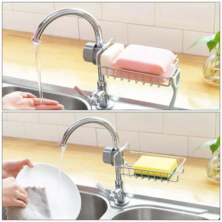 Kitchen Sink Organizer – Stainless Steel Sponge Holder