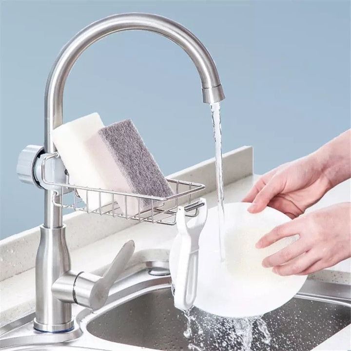 Kitchen Sink Organizer – Stainless Steel Sponge Holder